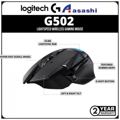 PROMO - Logitech G502 LightSpeed Wireless Gaming Mouse With Hero 16K Sensor (910-005569)