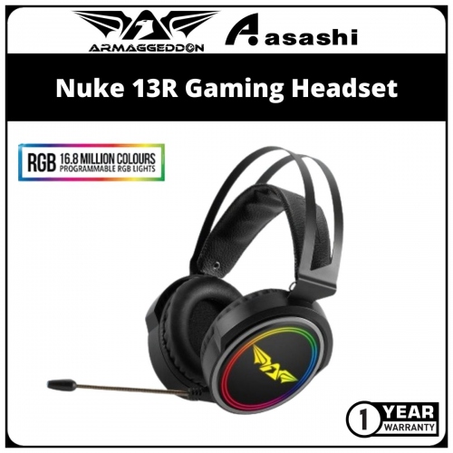 Armaggeddon Nuke 13R (7.1 Surround Sound) Gaming Headset-Precise Directional Audio with Strong Bass