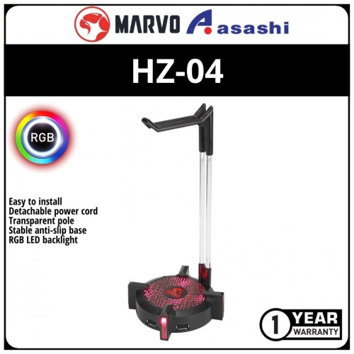 Marvo HZ-04 RGB Headset Stand with 4 USB2.0 Port