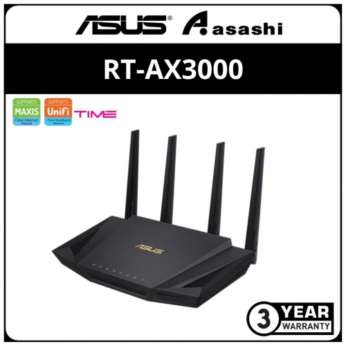 Asus RT-AX3000 V2 Dual Band WiFi 6 (802.11ax) Router MU-MIMO / OFDMA Trend Micro, AiMesh WiFi system
