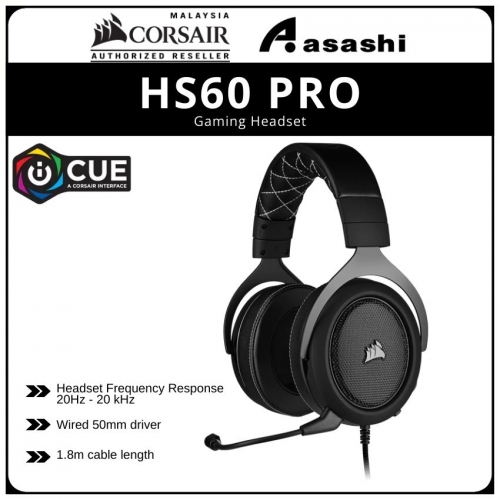 CORSAIR HS60 PRO SURROUND Gaming Headset - Carbon