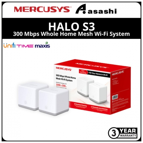 Mercusys Halo S3(2-Packs) 300Mbps Wireless Mesh Router