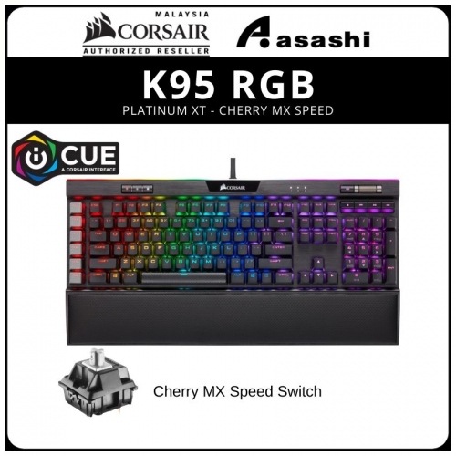 CORSAIR K95 RGB PLATINUM XT Mechanical Gaming Keyboard — CHERRY® MX Speed PBT keycaps