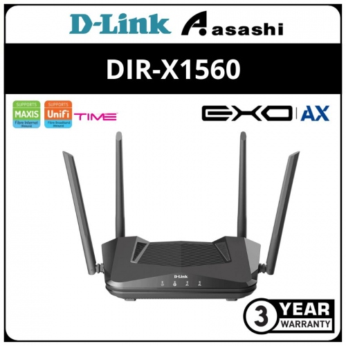 D-Link DIR-X1560 EXO AX AX1500 Wi-Fi 6 Router