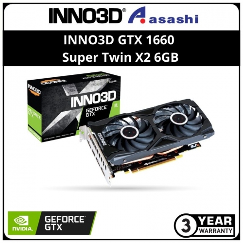 INNO3D GeForce GTX 1660 Super Twin X2 6GB GDDR6 Graphic Card (N166S2-06D6-1712VA15L)