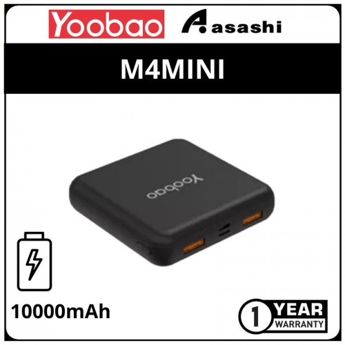 Yoobao M4Mini-BK 10000mAh Power Bank (1 yrs Limited Hardware Warranty)