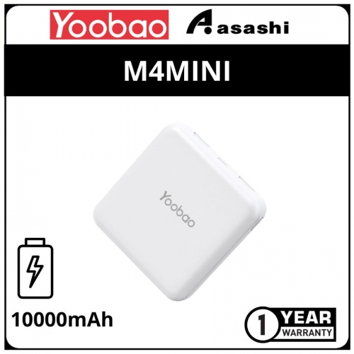 Yoobao M4Mini-WH 10000mAh Power Bank (1 yrs Limited Hardware Warranty)