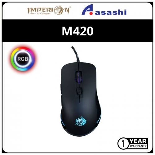 Imperion M420 CROSSBOW RGB 6400DPI Gaming Mouse - Macro,On Board Memory