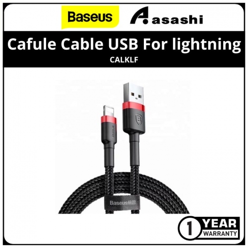 Baseus cafule Cable USB For lightning 2.4A 0.5M Red+Black