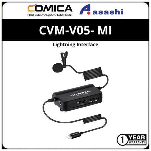 Comica CVM-V05-MI Multi-functional Single Lavalier Microphone for iPhone with Lightning Interface - 4.9M