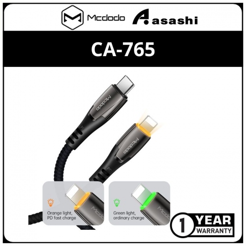 Mcdodo CA-7650 Porsche Series PD Type-c to Lightning Cable with LED - 1.2M