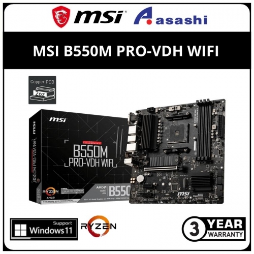MSI B550M PRO-VDH WIFI (AM4) mATX Motherboard