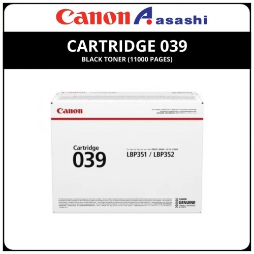 Canon Cartridge 039 Black Toner (11000 pages)