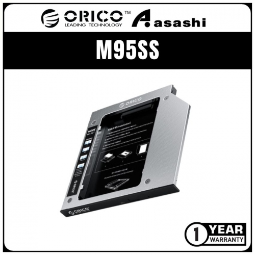ORICO M95SS SATA to SATA 2nd Hard Disk Drive HDD Caddy for Laptops