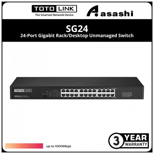 Totolink SG24 24-Port Gigabit Rack/Desktop Unmanaged Switch