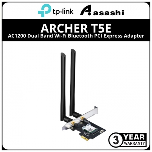 Tp-Link Archer T5E AC1200 Dual Band Wi-Fi Bluetooth PCI Express Adapter