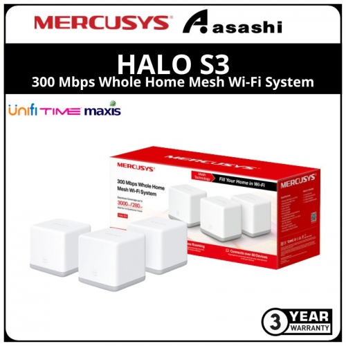 Mercusys Halo S3 (3 Packs) 300Mbps Wireless Mesh Router