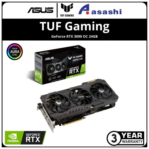 ASUS TUF Gaming GeForce RTX 3090 OC 24GB GDDR6x Graphic Card (TUF-RTX3090-O24G-GAMING)