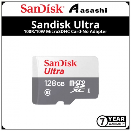 Sandisk Ultra (SDSQUNR-128G-GN6MN) 128GB 100R/10W MicroSDHC Card-No Adapter