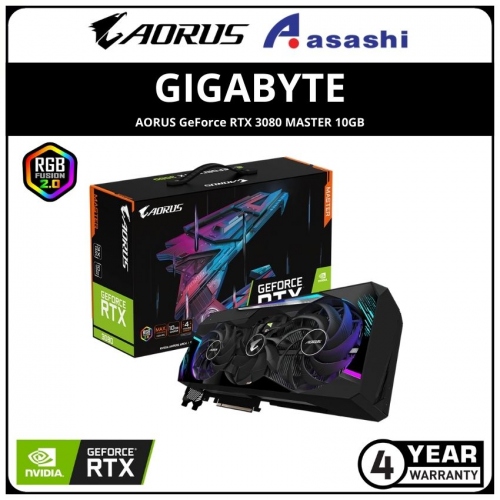 GIGABYTE AORUS GeForce RTX 3080 MASTER 10GB GDDR6X (GV-N3080AORUS M-10GD)