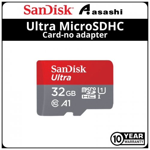 Sandisk (SDSQUA4-032G-GN6MN) Ultra 32GB UHS-I Class10 MicroSDHC Card w/o Adapter - Up to 120MB/s Read Speed