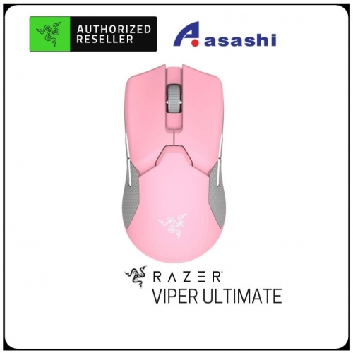 Razer Viper Ultimate - Quartz Pink - HyperSpeed WS, On-board MEM, 70 hours Batt Life, 74g (8 buttons, 20,000dpi Focus+ Optical)