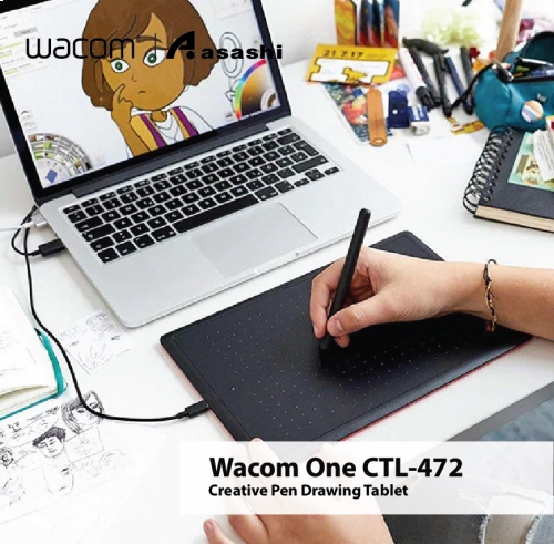 Wacom One CTL-472 Small Creative Pen Drawing Tablet
