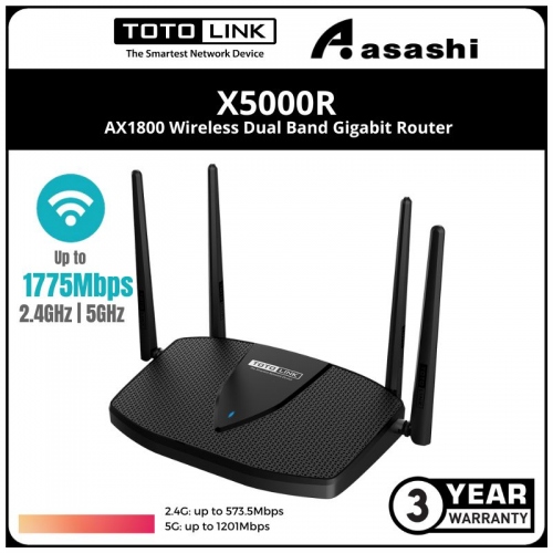 Totolink X5000R AX1800 Wireless Dual Band Gigabit Router