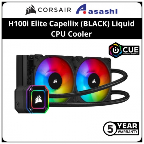 Corsair iCUE H100i Elite Capellix (BLACK) Liquid CPU Cooler