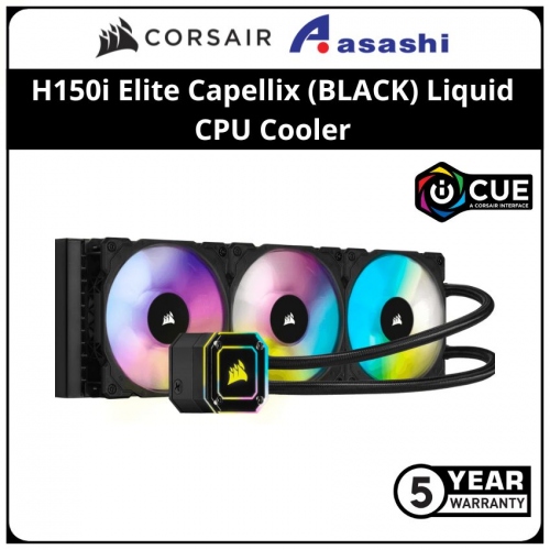 Corsair iCUE H150i Elite Capellix (BLACK) 360mm Liquid CPU Cooler