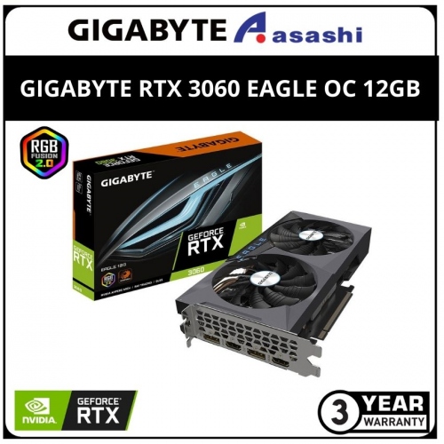 GIGABYTE GeForce RTX 3060 EAGLE OC 12GB GDDR6 Graphic Card (GV-N3060EAGLE OC-12GD)