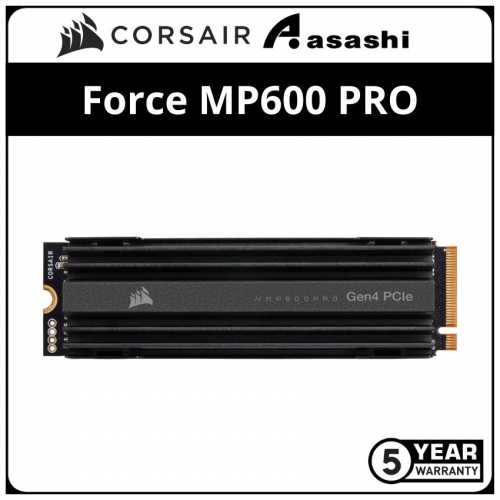 Corsair Force MP600 PRO 1TB M.2 2280 PCIE Gen4 x4 NVMe SSD - CSSD-F1000GBMP600PRO (Up to 7000MB/s Read & 5500MB/s Write)