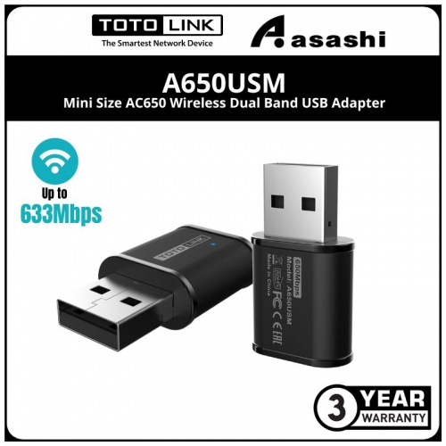 Totolink A650USM Mini Size AC650 Wireless Dual Band USB Adapter