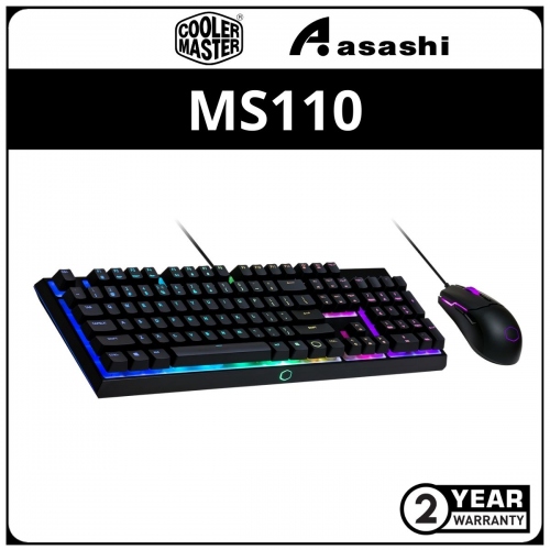Cooler Master MS110 MINIMALISTIC DUO RGB Mem-chanical Gaming Keyboard & Mouse Combo