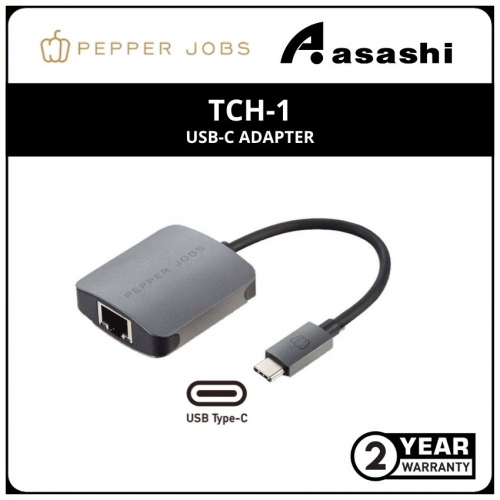 Pepper Jobs TCH-1 USB-C to Gigabit Ethernet Adapter (2yrs Manufacturer Warranty)