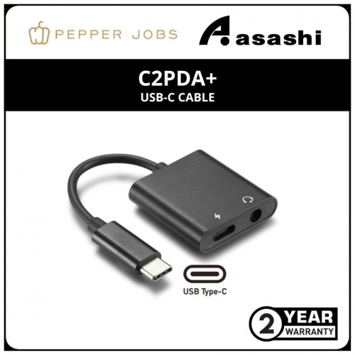 Pepper Jobs C2PDA+ USB-C to 3.5mm Audio Adapter & PD (2yrs Manufacturer Warranty)