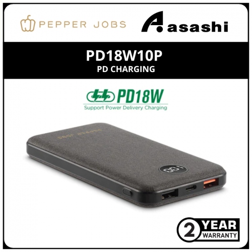 Pepper Jobs PD18W10P 18W USB-C PD 10000mah Portable Charger (2yrs Manufacturer Warranty)
