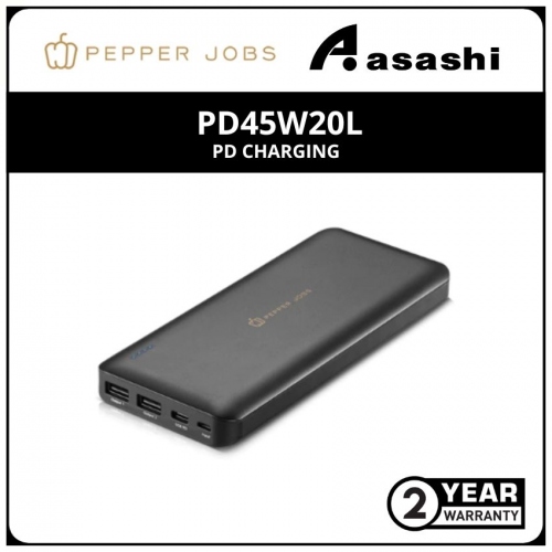 Pepper Jobs PD45W20L 45W USB-C PD 20800mah Portable Charger (2yrs Manufacturer Warranty)