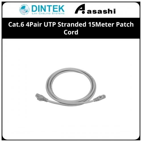 Dintek Cat.6 4Pair UTP Stranded 15Meter Patch Cord