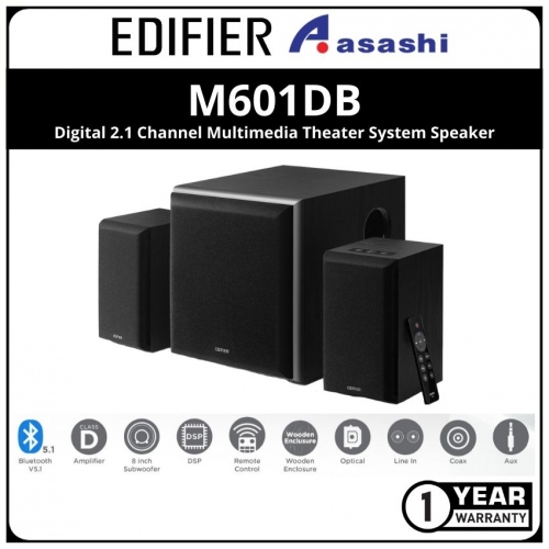 Edifier M601DB Digital 2.1 Channel Multimedia Theater System Speaker