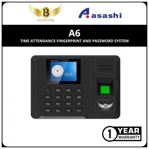 Biosystem A6 Time Attendance Fingerprint and Password System
