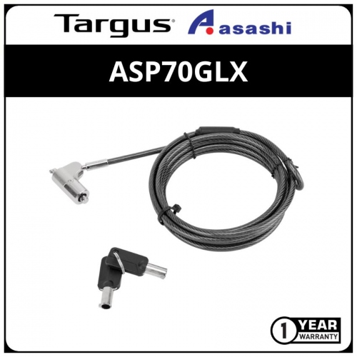 TARGUS ASP70GLX Defon Compact Keyed Cable Lock (Compatible with laptops or tablets with a Kensington® Nano® lock-slot)