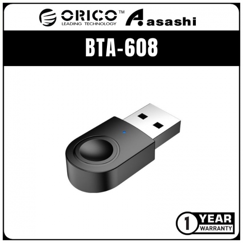 Orico BTA-608 Wireless USB Bluetooth 5.0 Dongle Adapter - Black