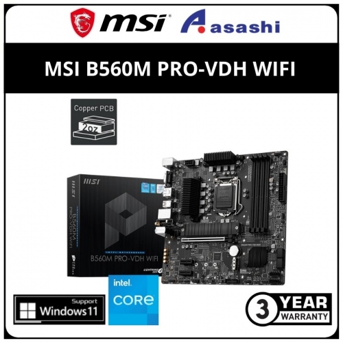 MSI B560M PRO-VDH WIFI (LGA1200) M-ATX Motherboard