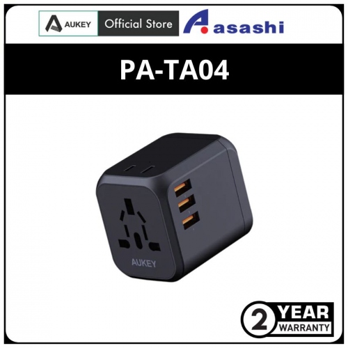 AUKEY PA-TA04 (Black) Universal Adapter with 30W PD USB-C and USB-A Ports