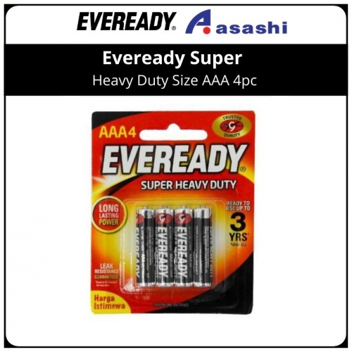 Eveready Super Heavy Duty Size AAA 4pc (1212BP4)