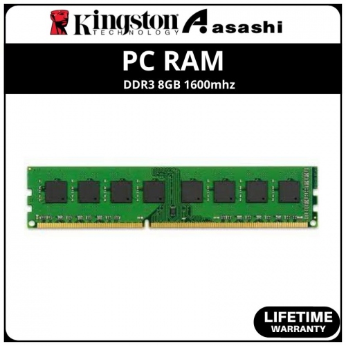 Kingston DDR3 8GB 1600mhz Pc Ram - KVR16N11/8WP