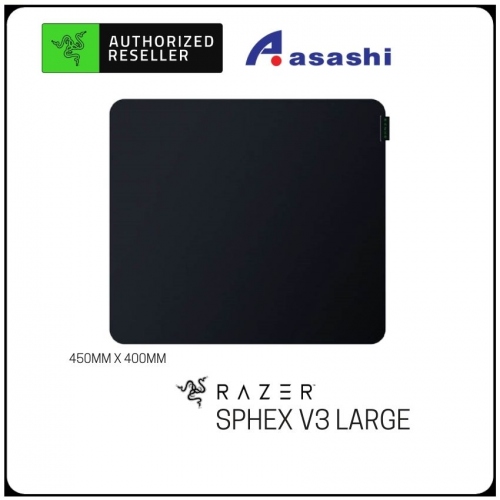 Razer Sphex V3 - Large (Ultra-thin 0.4 mm design, Tough polycarbonate build, Adhesive base, 450 mm x 400 mm) RZ02-03820200-R3M1