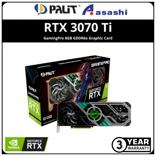 PALIT GeForce RTX 3070 Ti GamingPro 8GB GDDR6x Graphic Card (NED307T019P2-1046A)