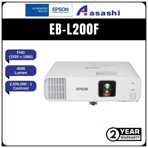 Epson EB-L200F 3LCD 4500 Lumens Full HD Laser Wireless Projector